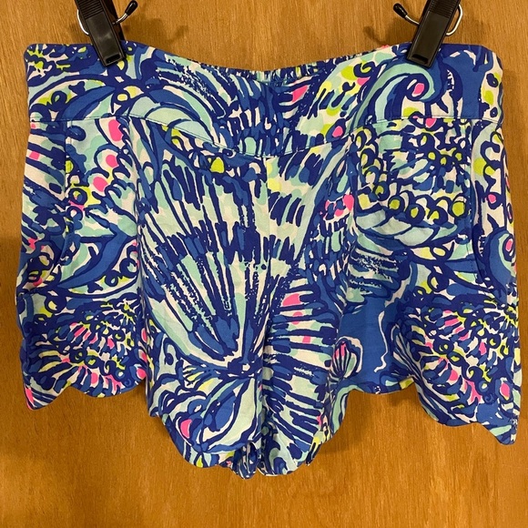 LILLY PULITZER-Women's Blue and White Shorts - Picture 3 of 6